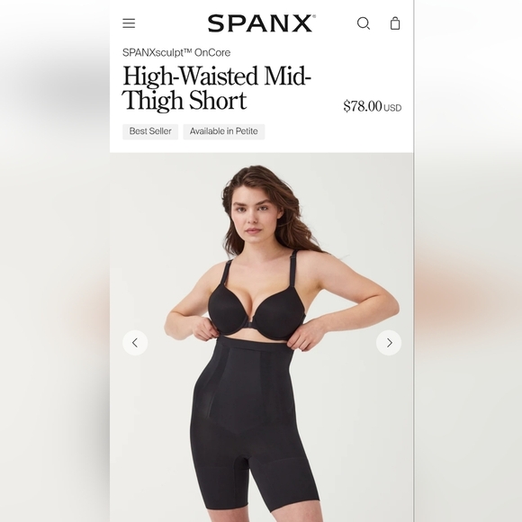 SPANX Black Bike Shorts for Women - Picture 5 of 5